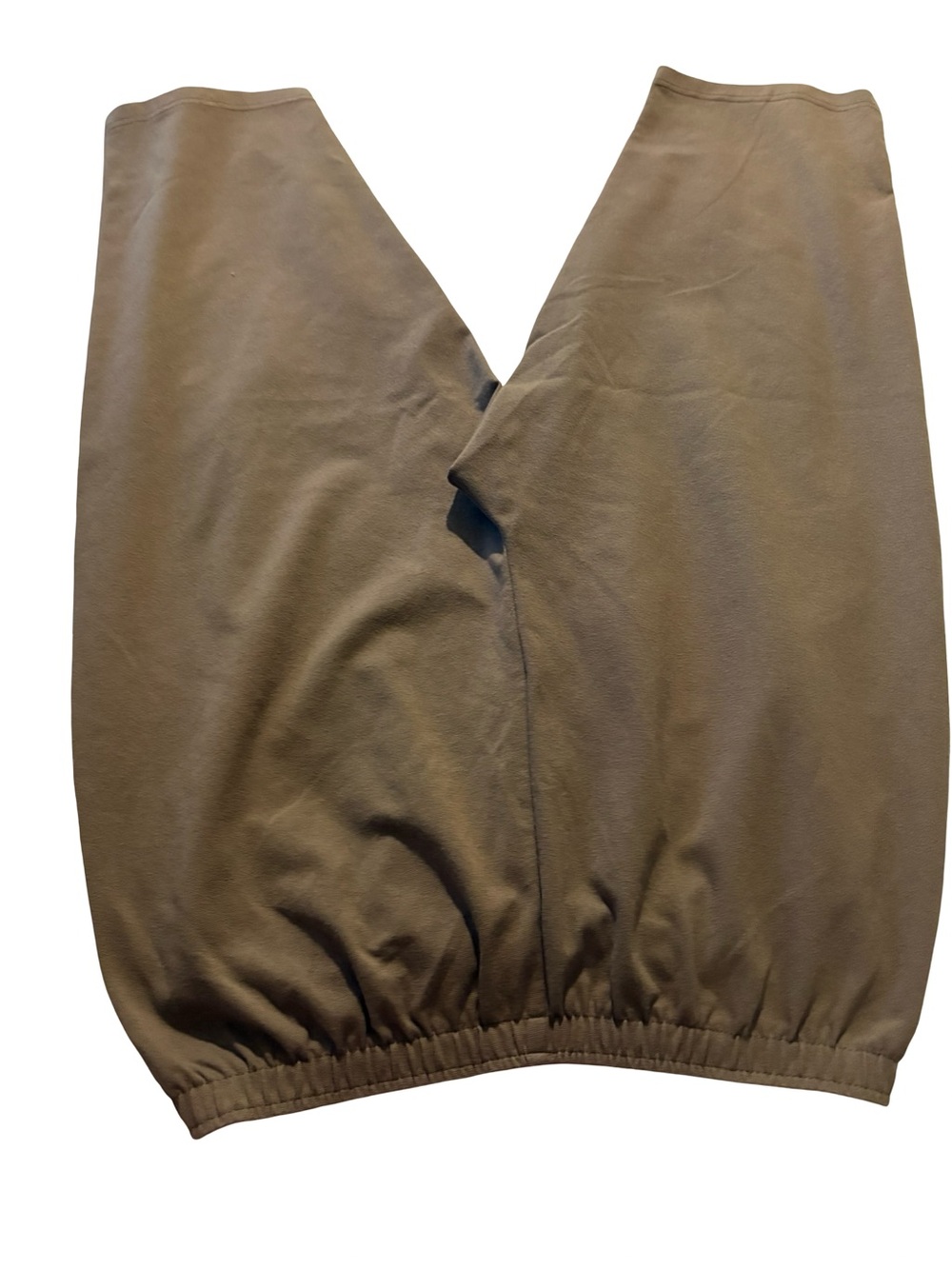 Women's Elastic-Hem Capris in Chocolate Brown